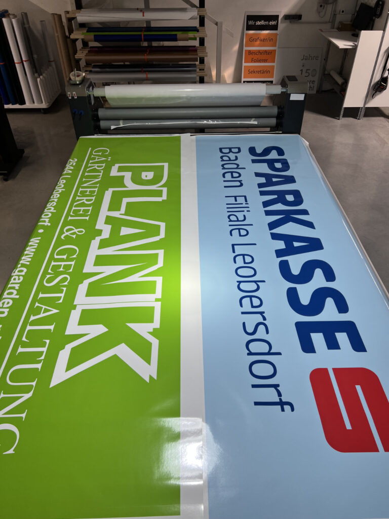 Digitaldruck by Cut & Print Sparkasse & Plank
